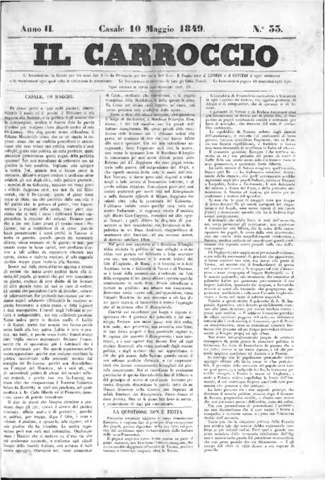 Il Carroccio - Edizione 33 del 10/05/1849